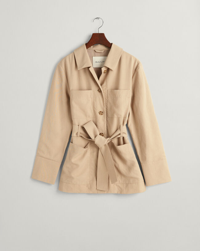 Regular fit ‑mitoitettu vyöllinen bleiseritakki