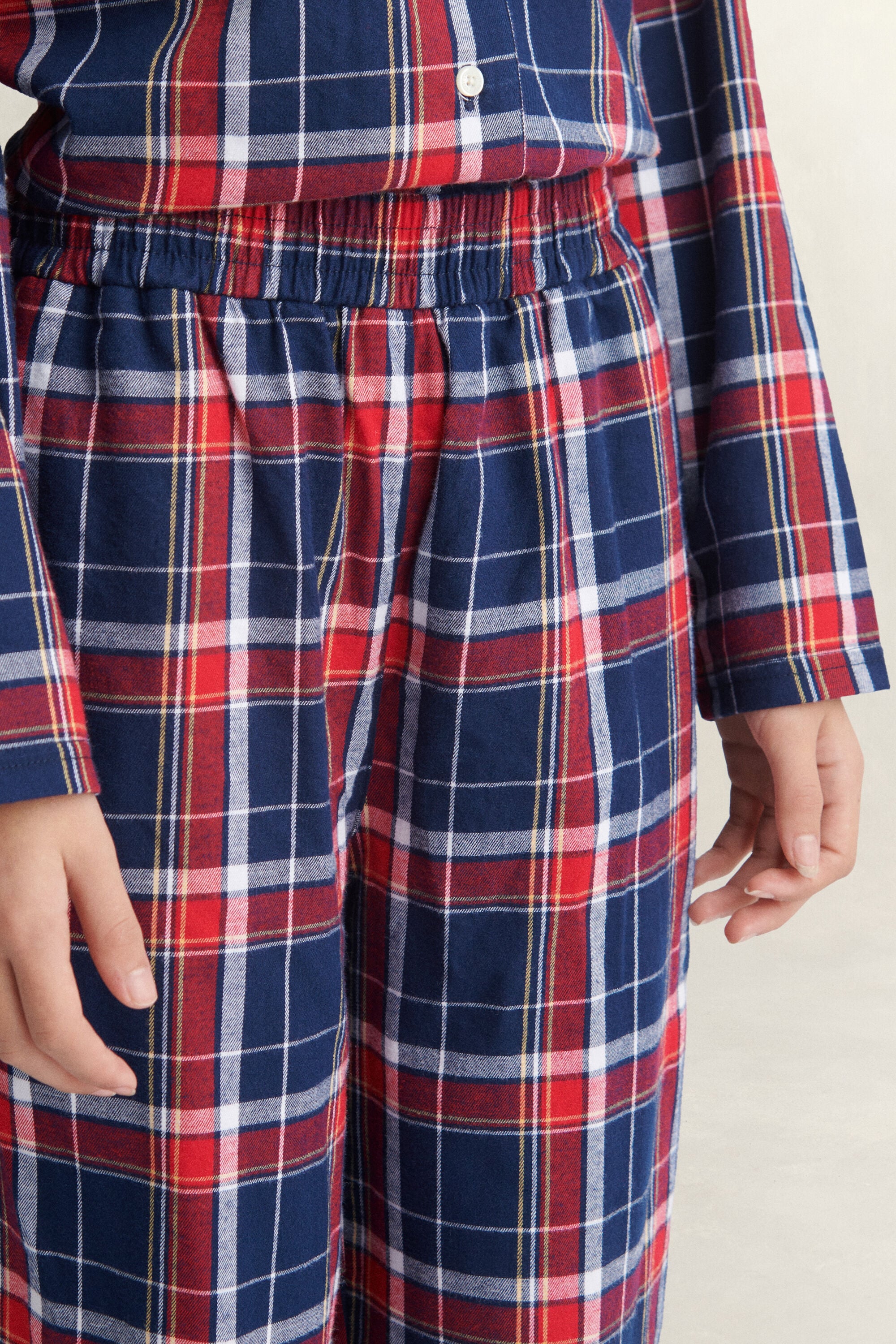 Teens-malliston ruudullinen flanellipyjama