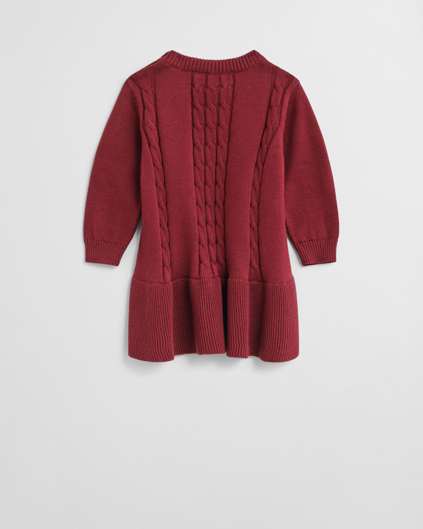 Baby Girl ‑malliston puuvillainen palmikkoneulemekko