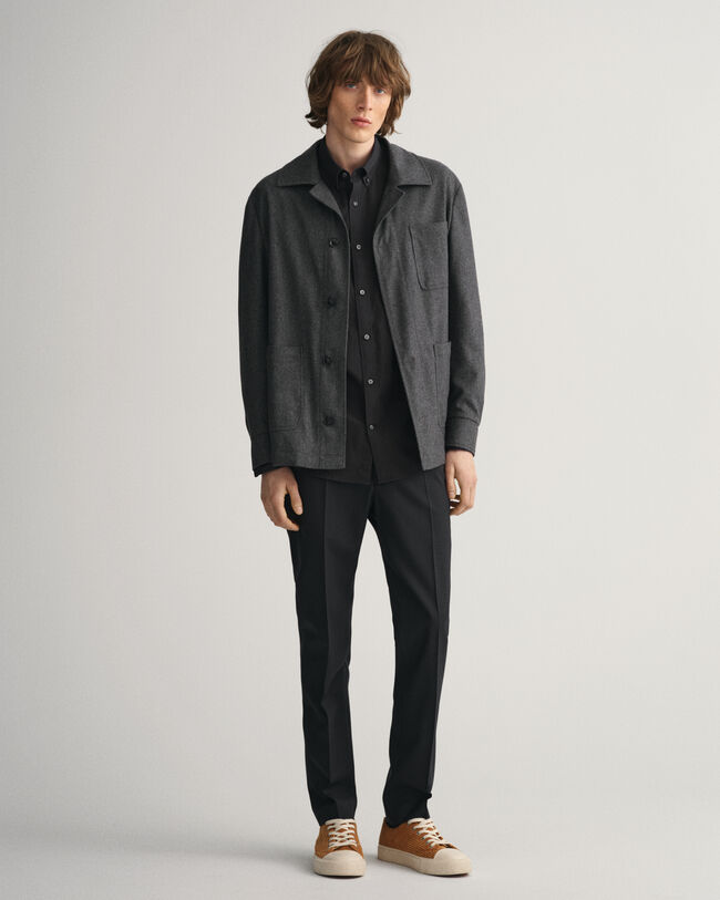 Regular fit ‑mitoitettu paita broadcloth-kankaasta