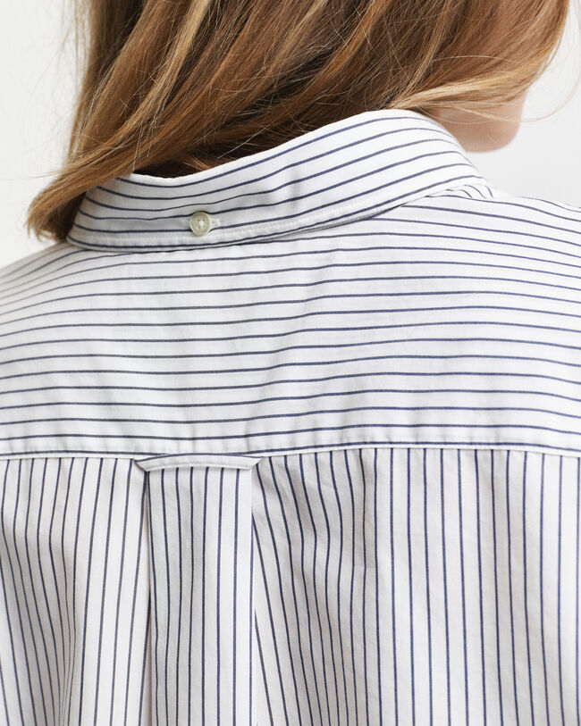 Regular fit ‑mitoitettu raidallinen popliinipaita