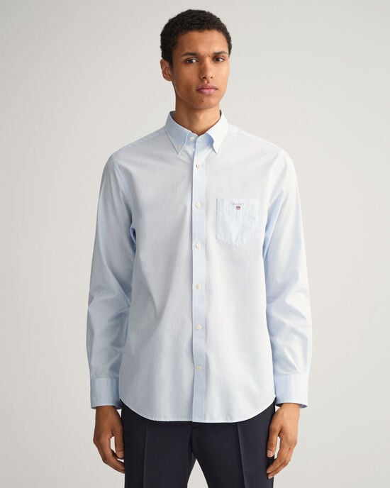 Regular fit ‑mitoitettu pystyraidallinen paita broadcloth-kankaasta