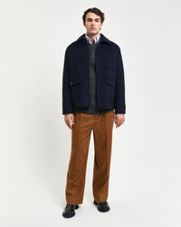 Joustinneulepusero alpakanvillasekoitetta, pyöreä pääntie