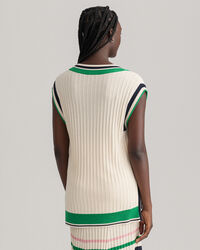 Raidallinen ribbineuleliivi