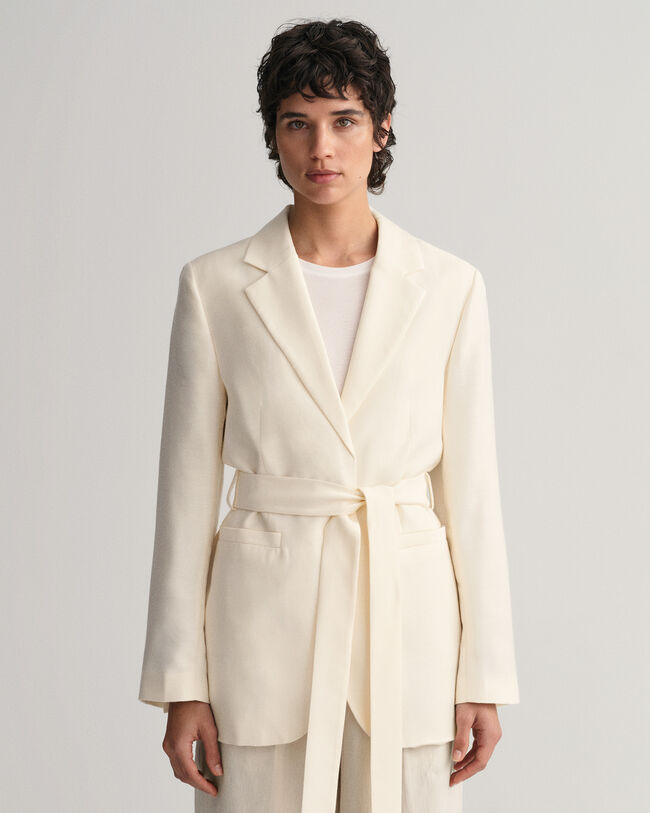 Regular fit -mitoitettu vy&ouml;llinen bleiseri