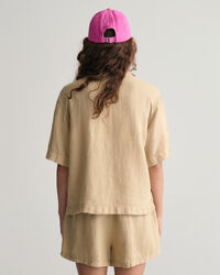 Teen Girls ‑malliston lyhythihainen suora pellavapaita