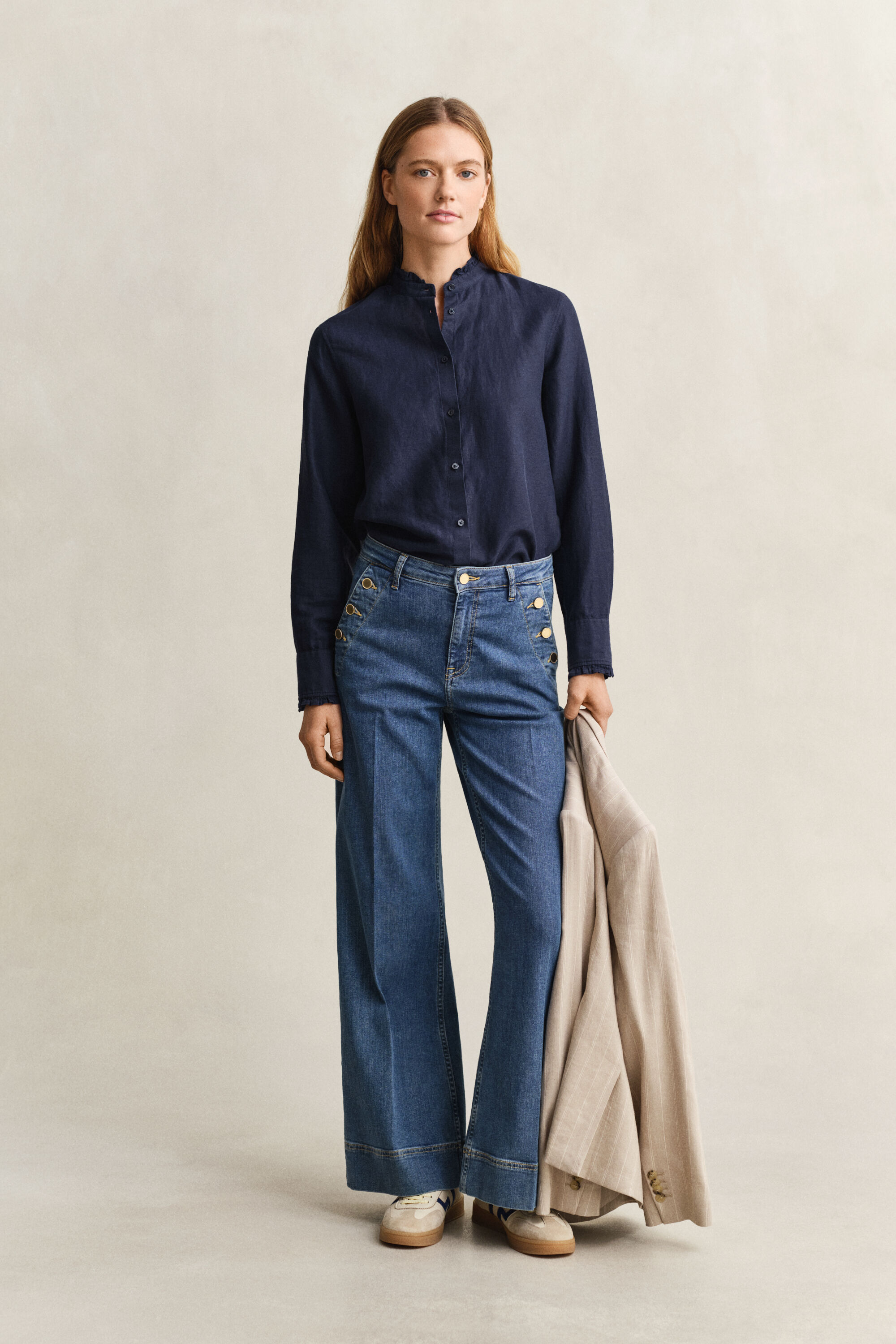 Röyhelöpusero pellavasekoitetta