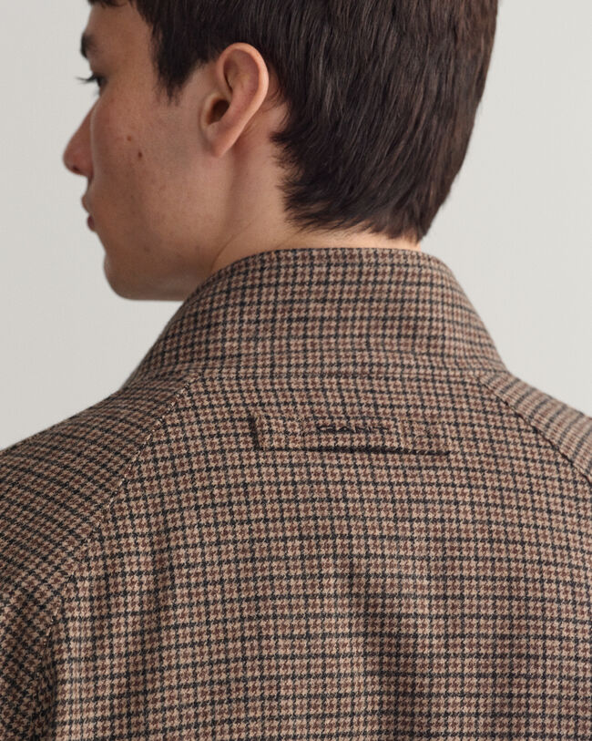 Ruudullinen Harrington-villakangastakki