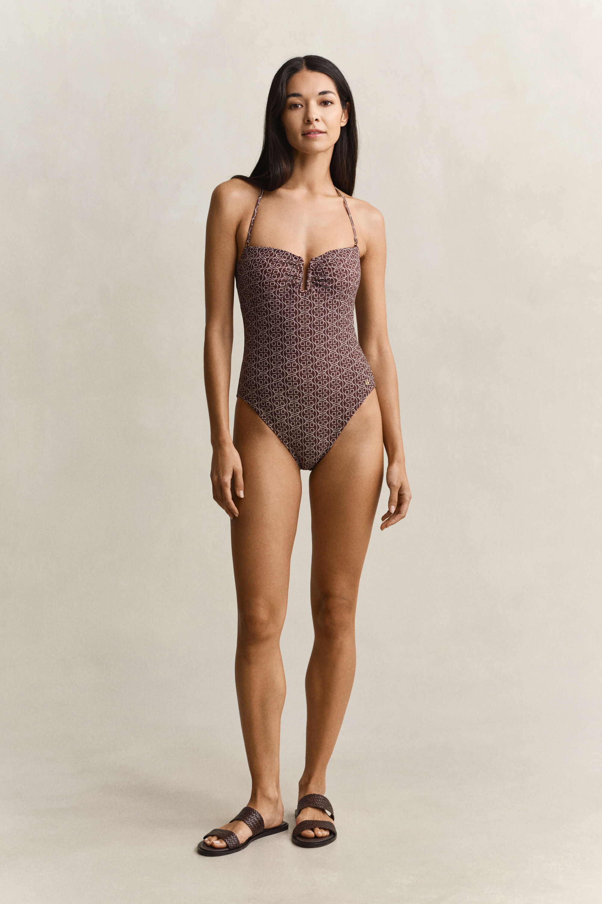 Topattu kuviollinen uimapuku