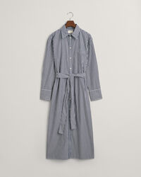 Popliinikankainen raidallinen paitamekko