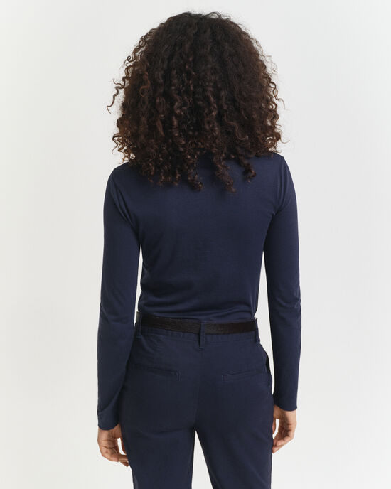 Kevyt pitkähihainen puuvilla-t-paita