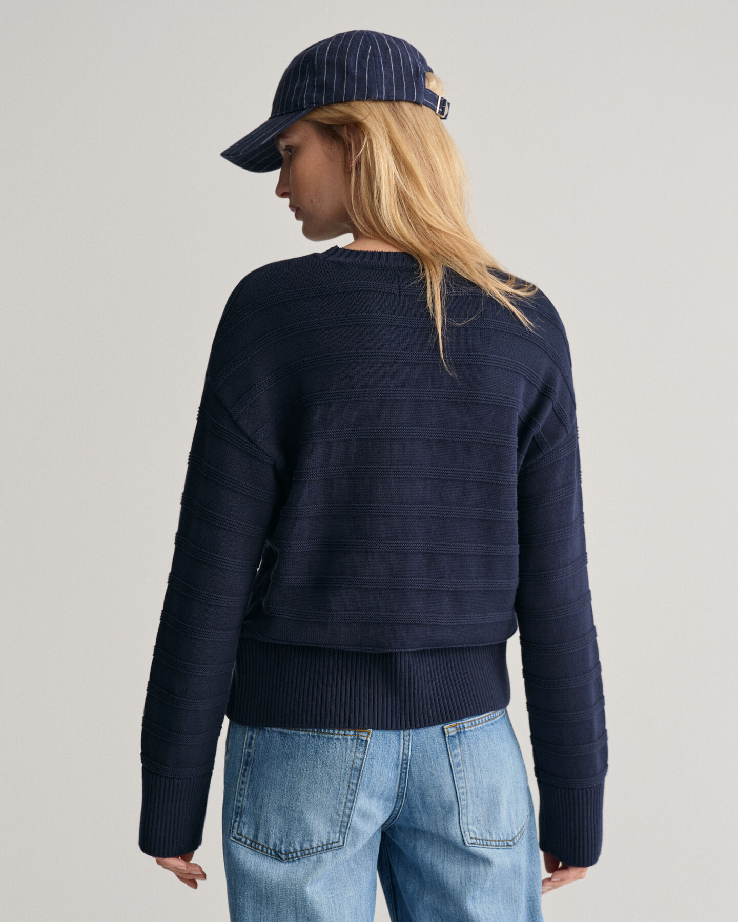 Raidallinen Tonal-puuvillaneule