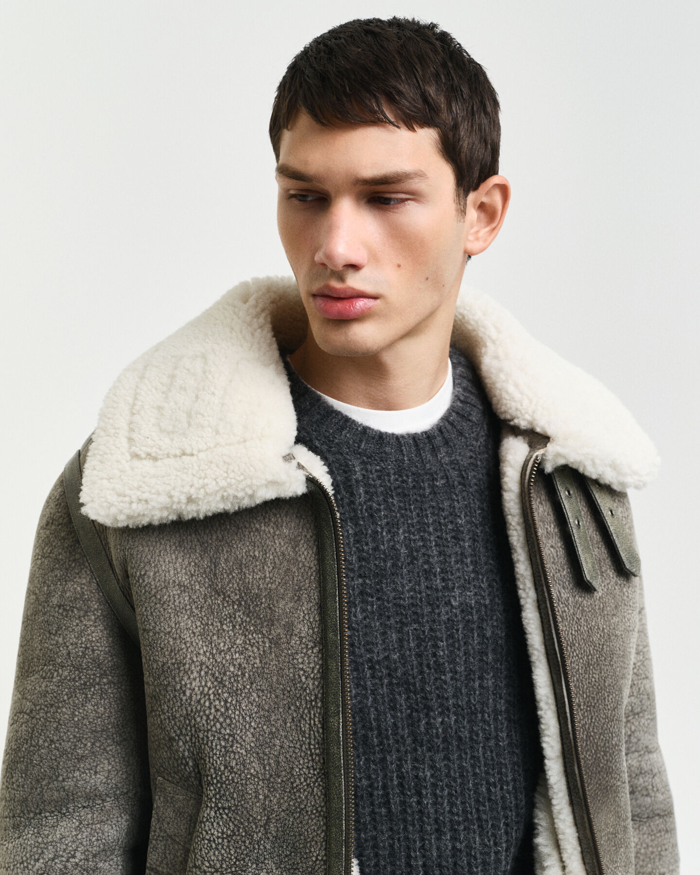 Shearling-takki