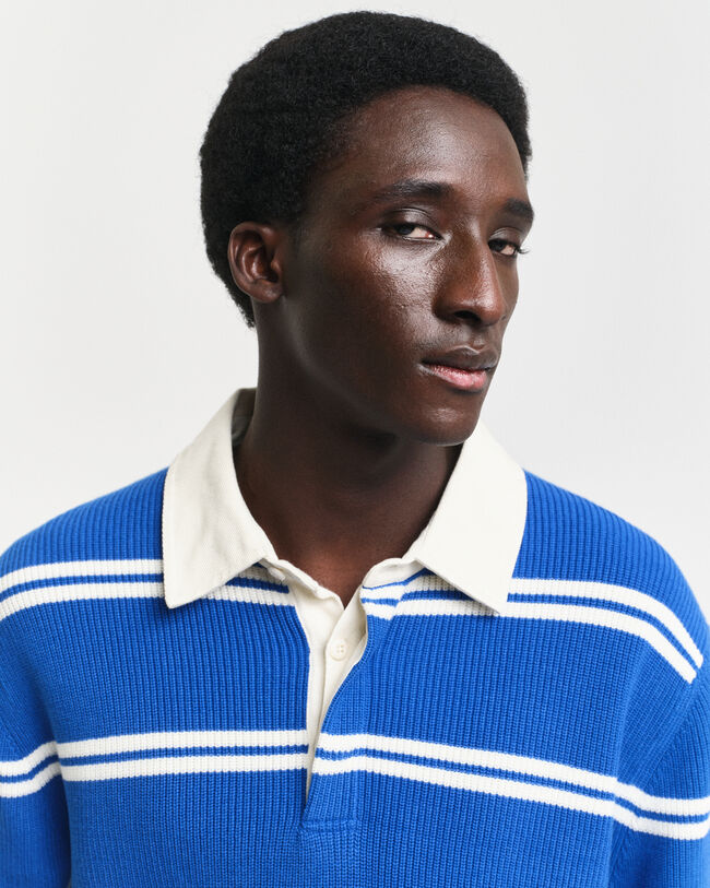 Puuvillainen Rugger-joustinneulepusero