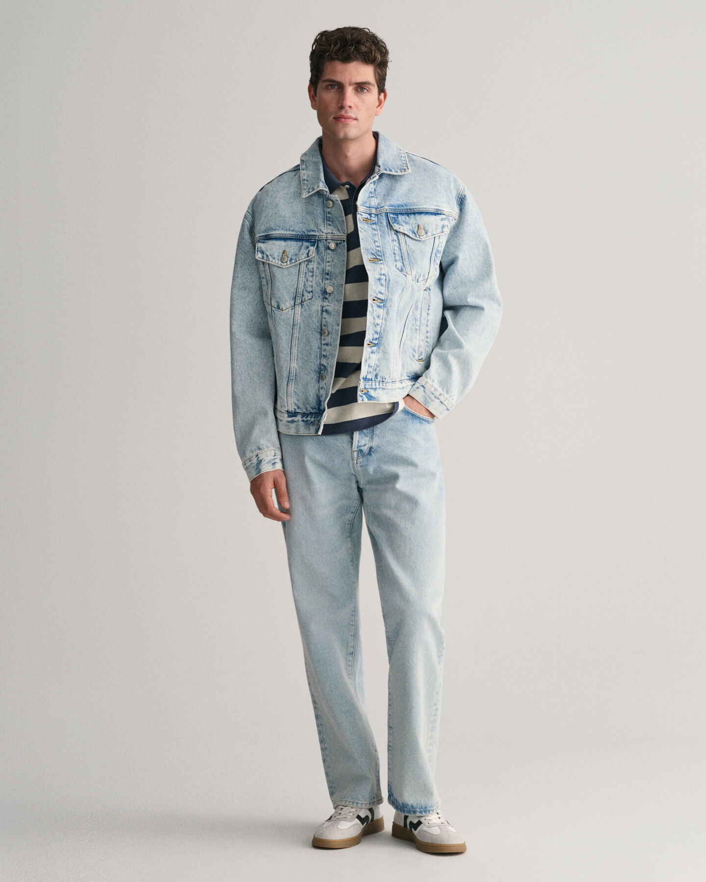 Raidallinen Heavy-pesuk&auml;sitelty pikeepaita