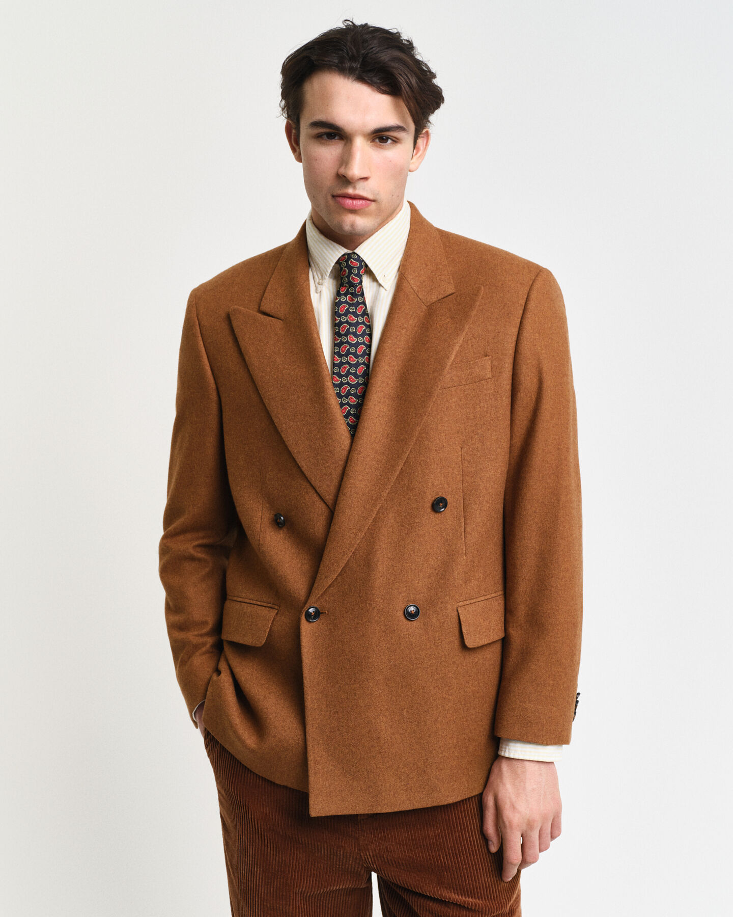 Oversized fit ‑mitoitettu villaflanellibleiseri