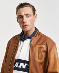 Nahkainen GANT Varsity Jacket ‑takki