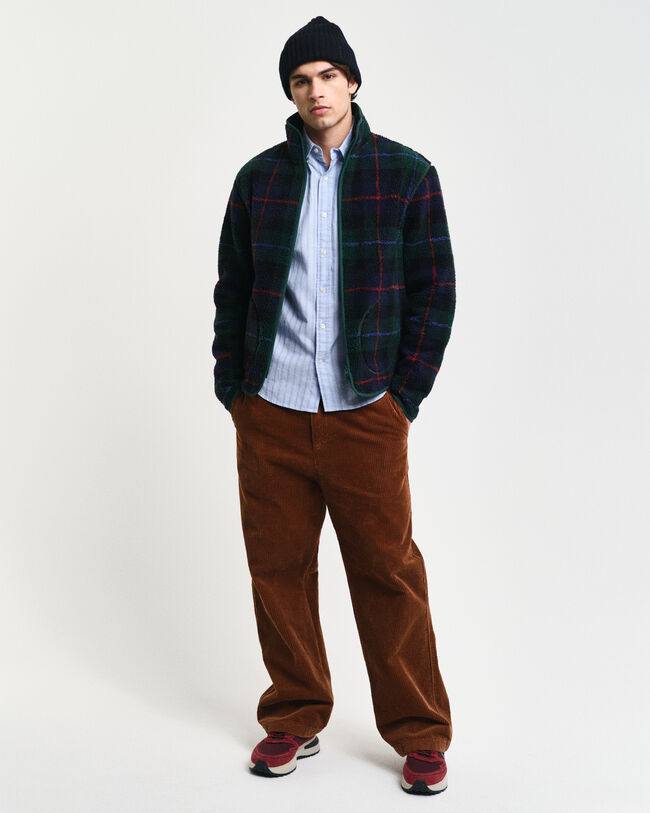 Ruutukuvioinen fleecetakki