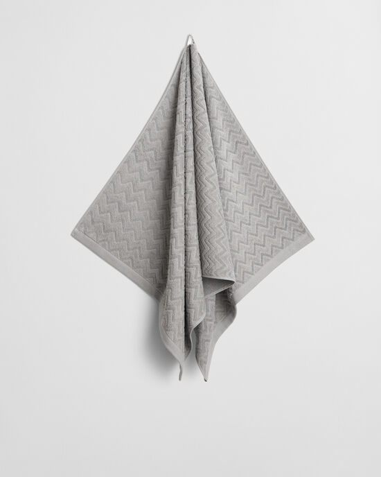 Kalanruotokuvioinen jacquard-pyyhe (70 cm x 140 cm)