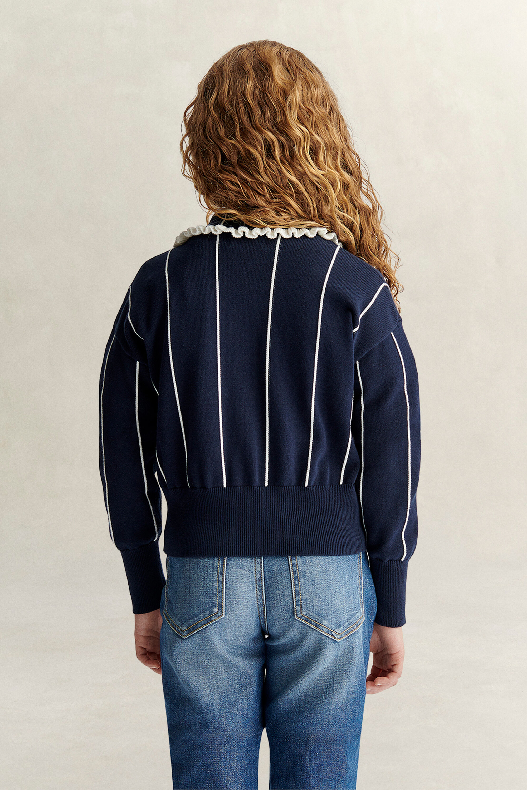 Teen Girls ‑malliston raidallinen neuletakki