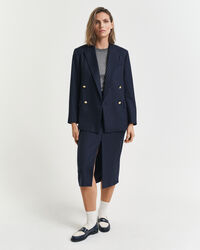 Kevyt lyhythihainen neulepusero, pyöreä pääntie