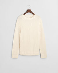 Joustinneulepusero alpakanvillasekoitetta, pyöreä pääntie