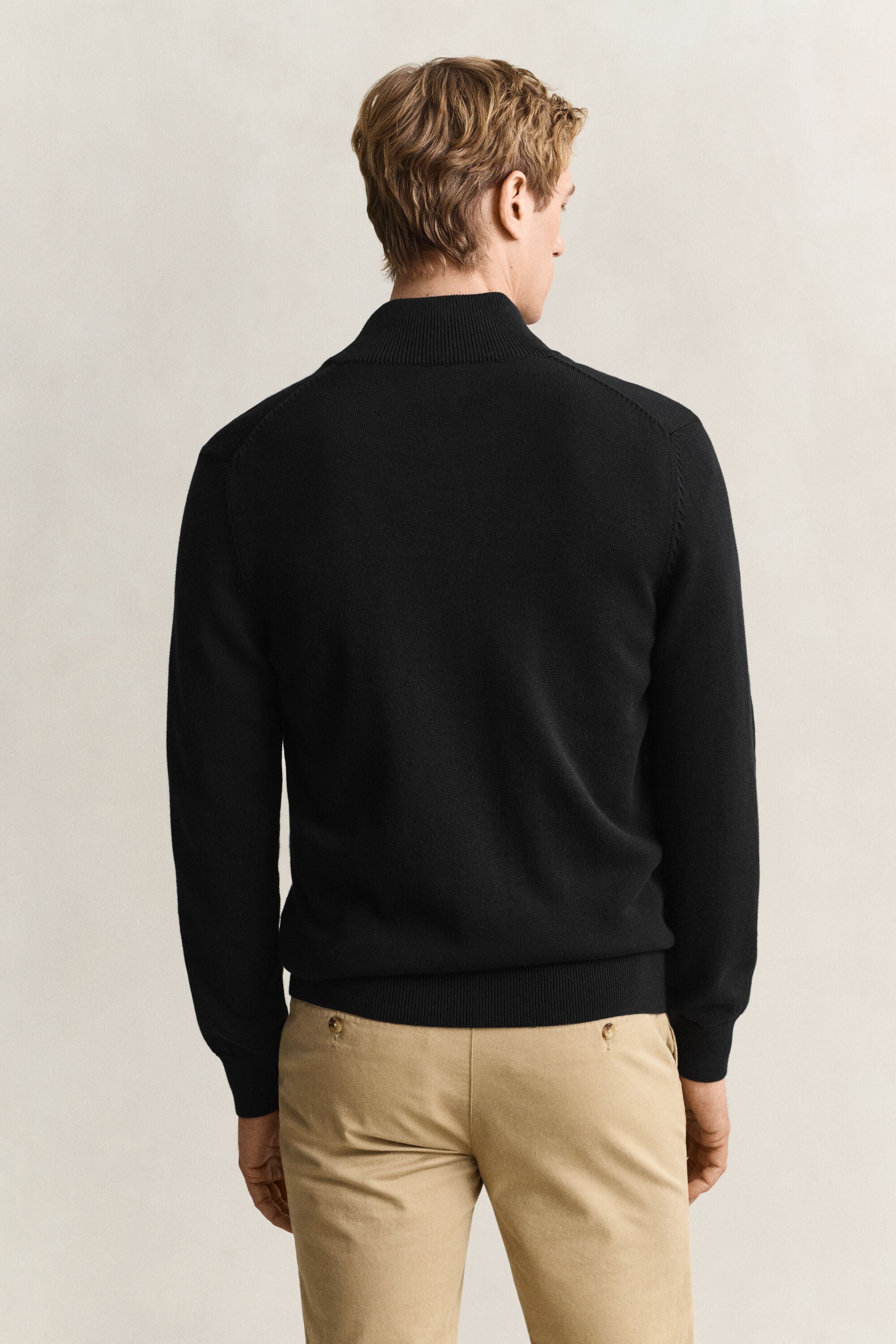 Vetoketjullinen Casual-puuvillaneuletakki