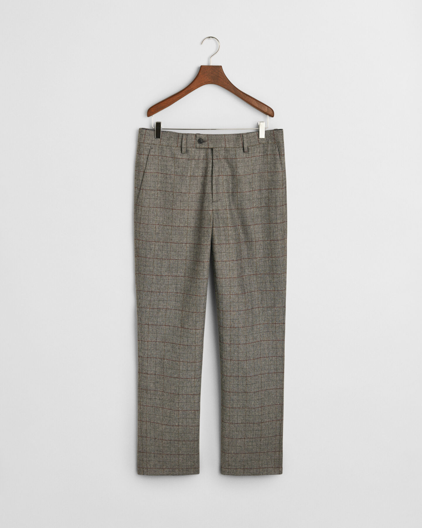 Slim fit ‑mitoitetut ruudulliset puvunhousut