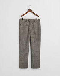 Slim fit ‑mitoitetut ruudulliset puvunhousut