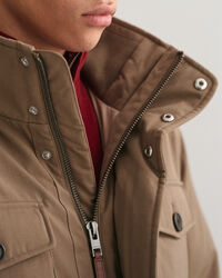 Topattu flanellikankainen maastotakki