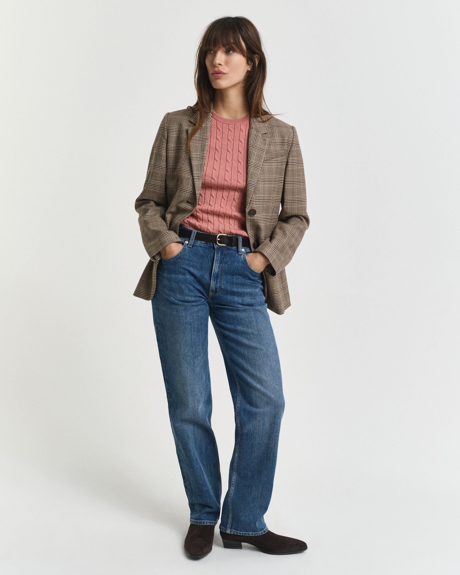 Lyhythihainen palmikkoneulepusero