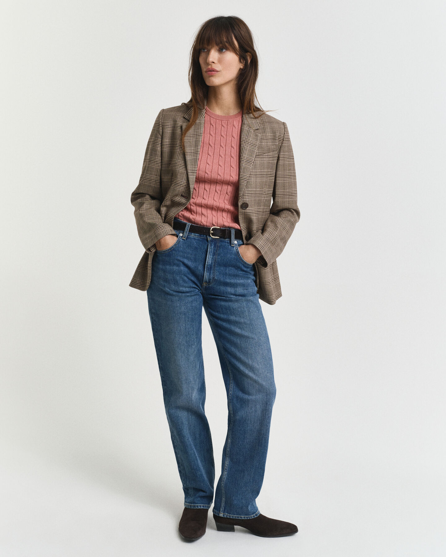 Joustopuuvillainen palmikkoneulepusero