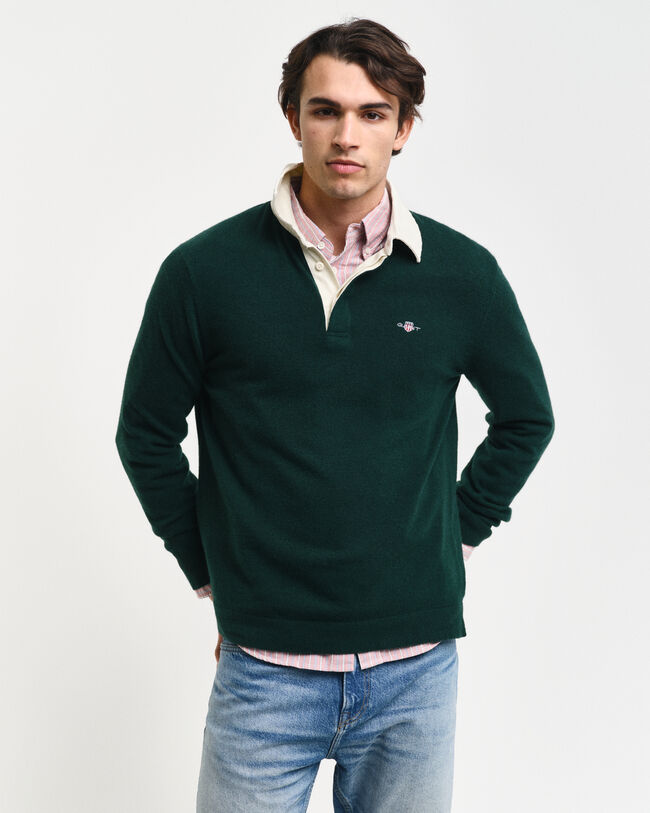 Rugger-paita ohutta lampaanvillaa