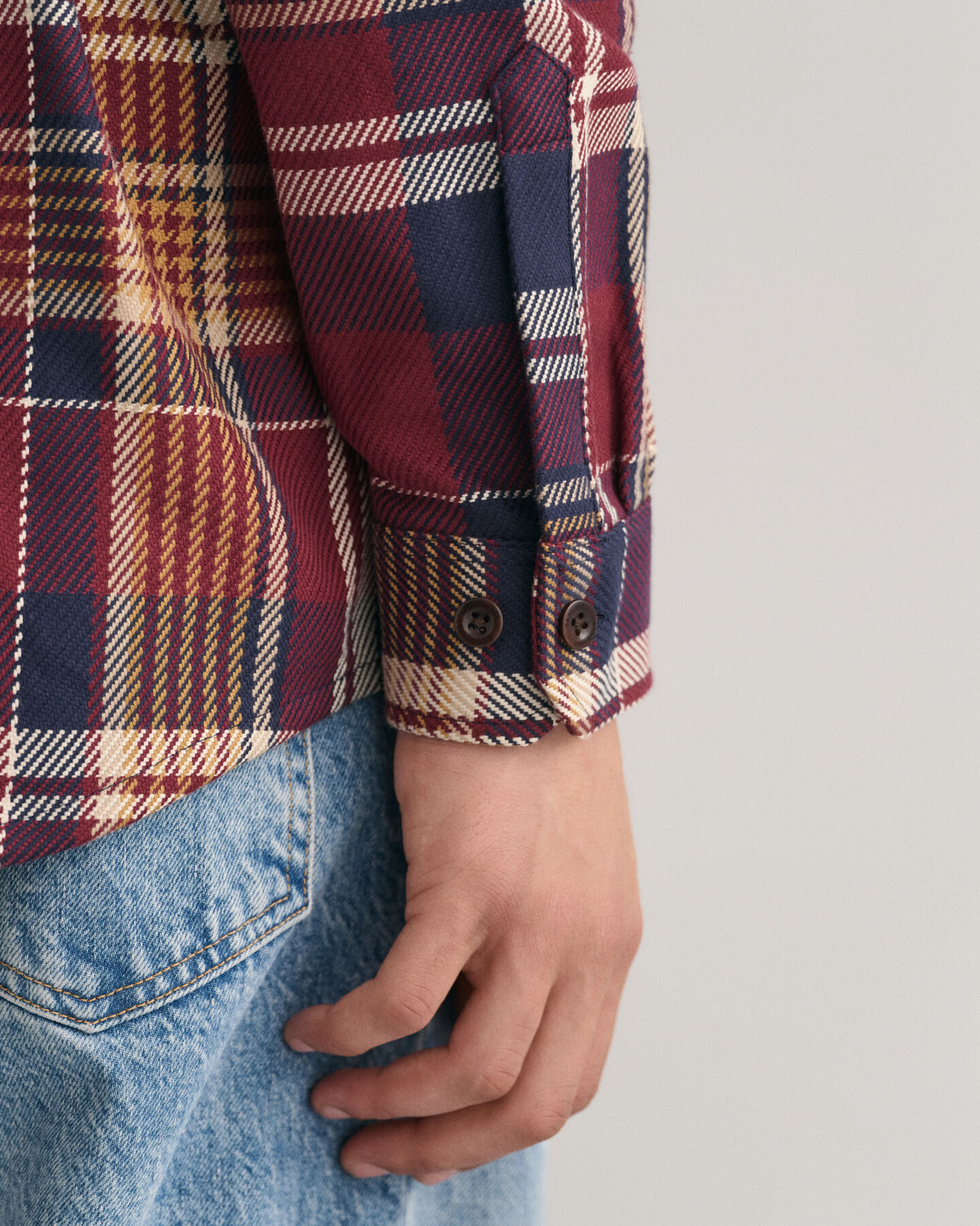 Ruudullinen päällyspaita tukevasta tvillistä