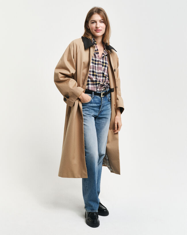 Regular fit ‑mitoitettu ruudullinen flanellipaita