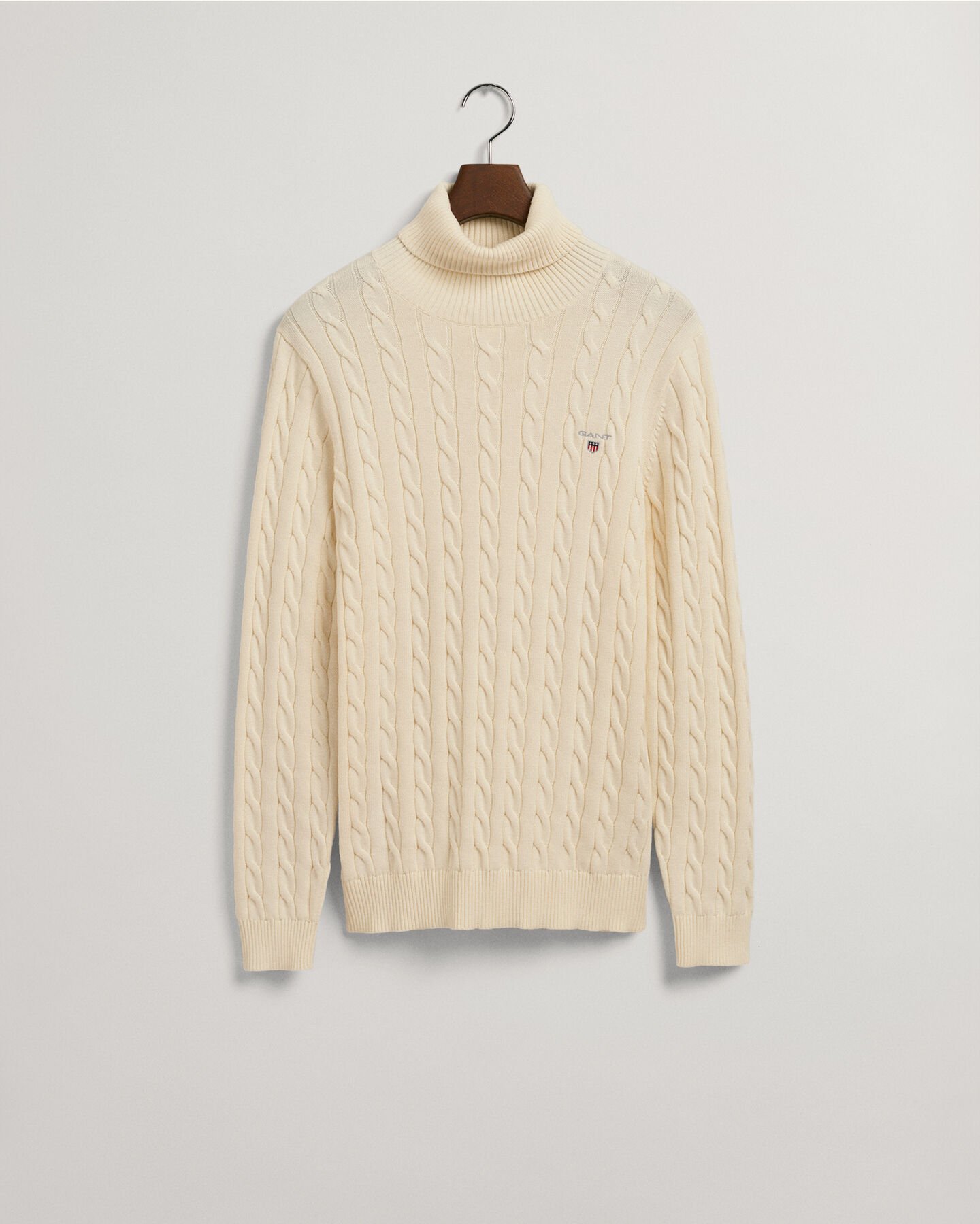 Puuvillainen palmikkopooloneule