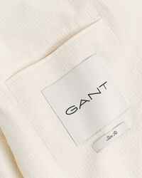 Slim fit ‑mitoitettu seersucker-puvuntakki