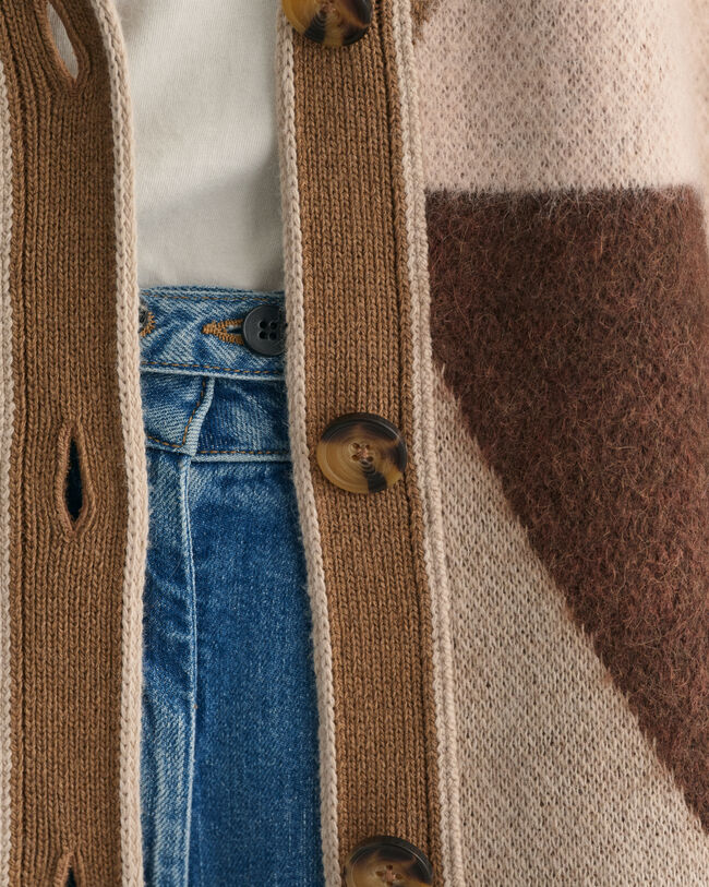 Printtikuvioitu Letters-intarsianeuletakki