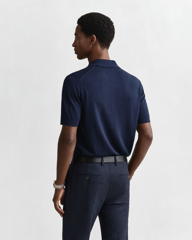 Ohut lyhythihainen merinovillapikeeneule