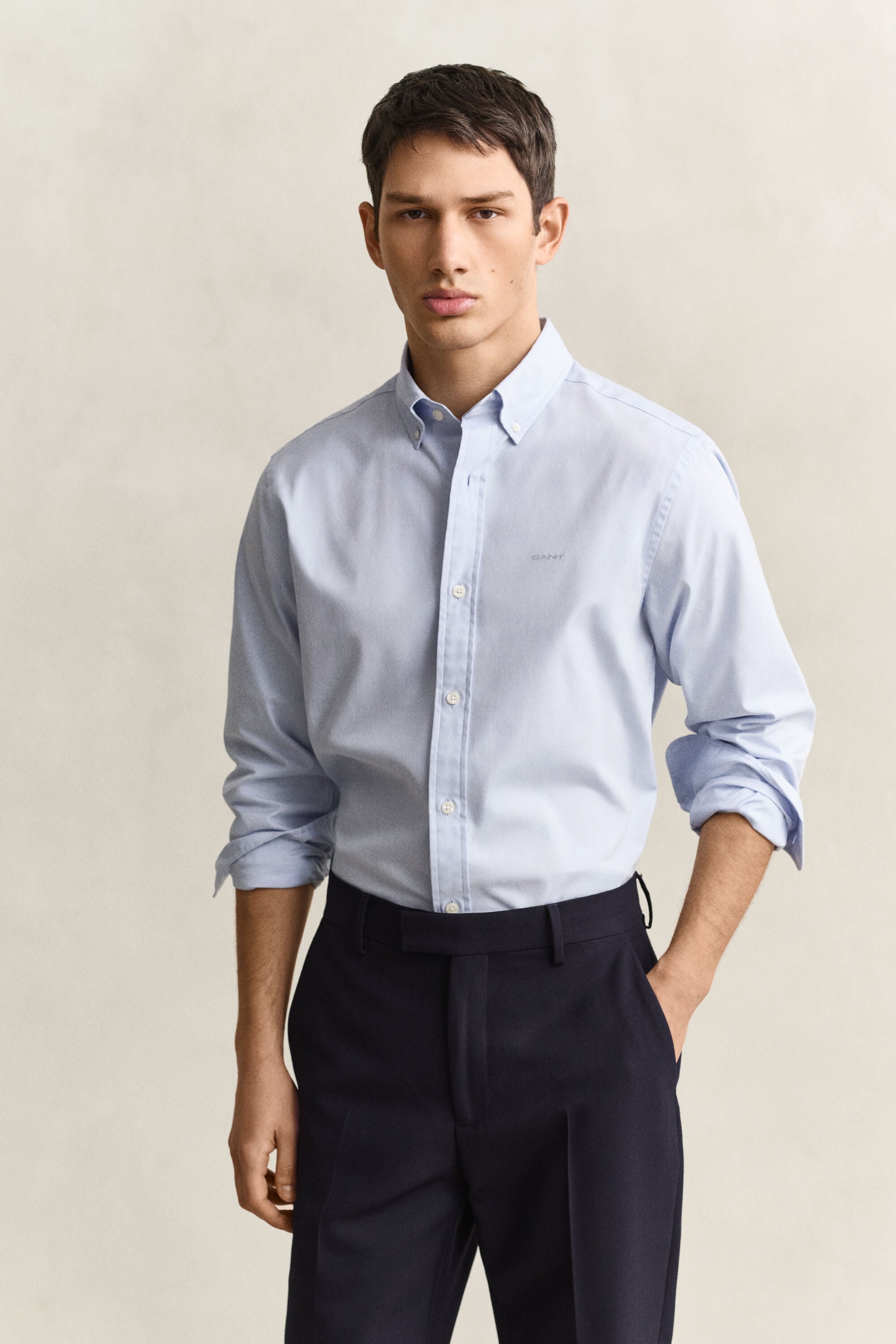 Regular fit ‑mitoitettu pinpoint oxford ‑paita
