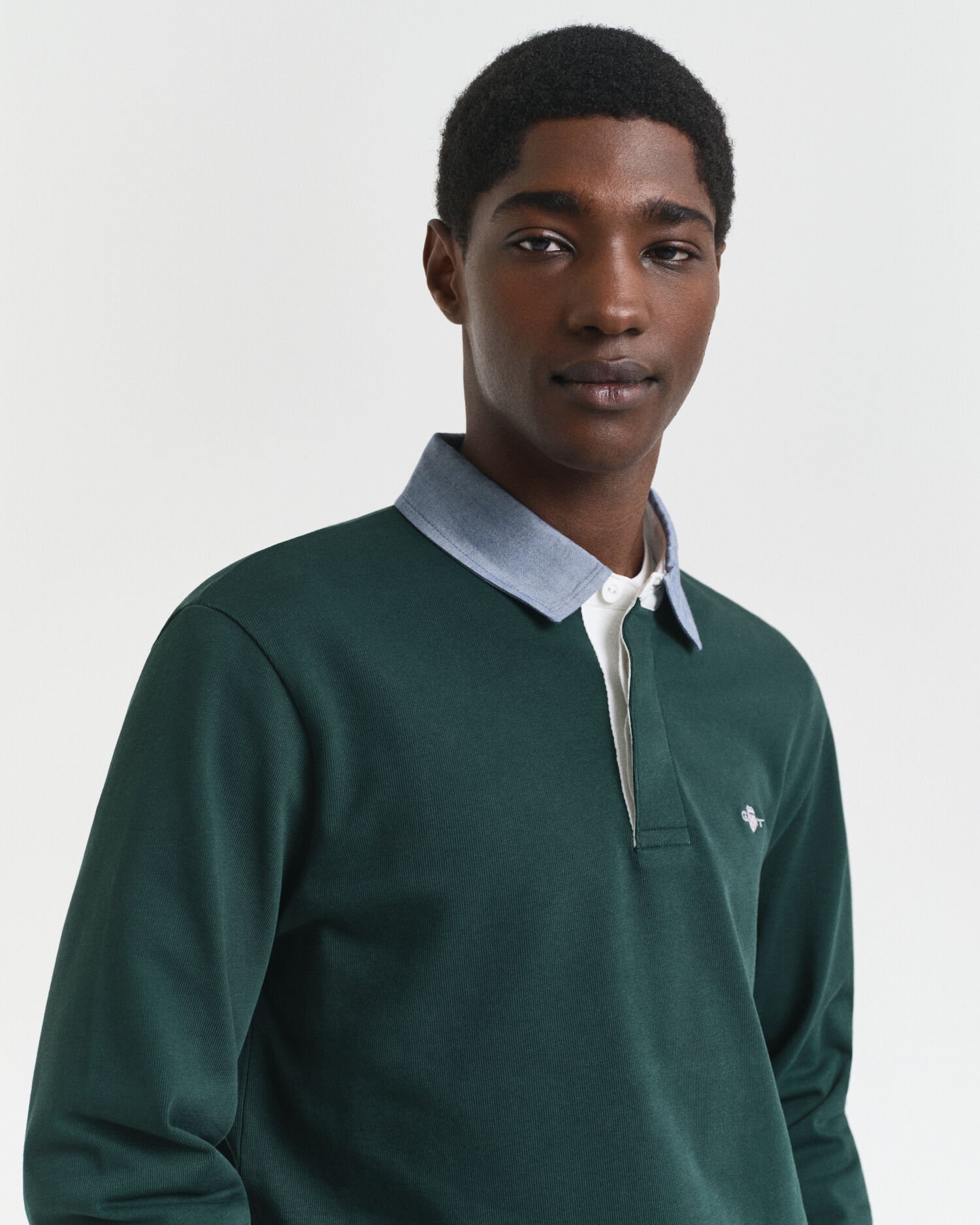 Heavy Rugger -paita chambray-kauluksella