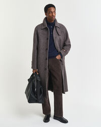 Nyppypintainen villasekoiteneulepusero, napitettu kaulus