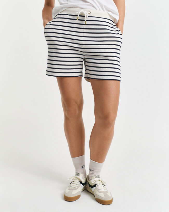 Breton-raidalliset jerseyshortsit