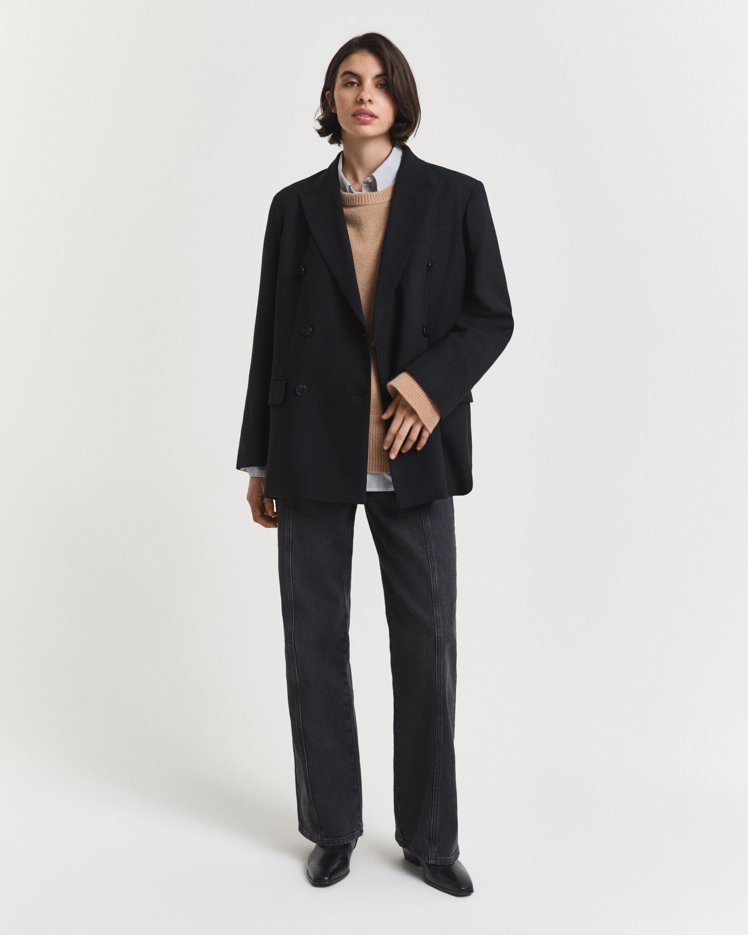 Kašmirvillainen neulepusero, pyöreä pääntie