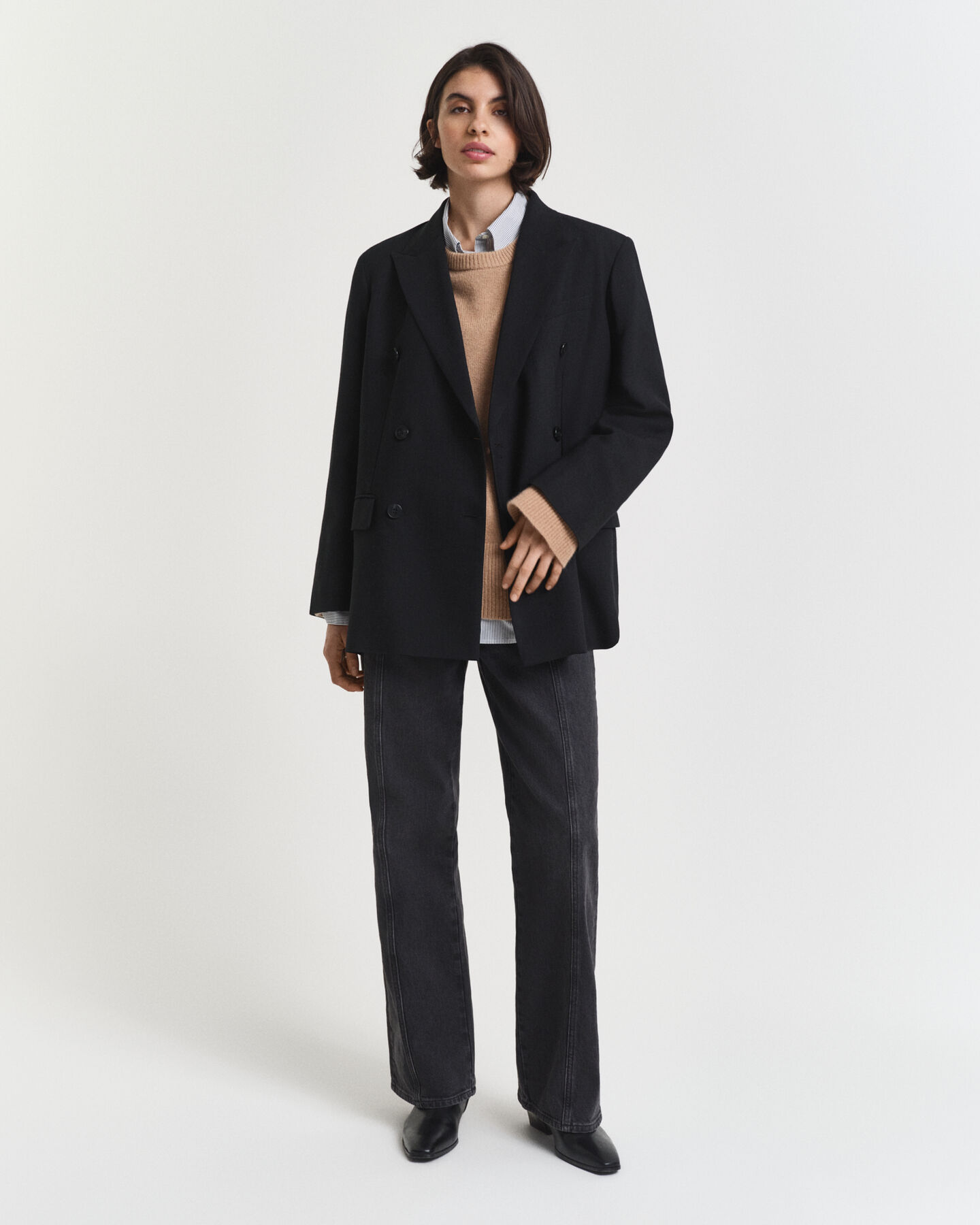 Kašmirvillainen neulepusero, pyöreä pääntie