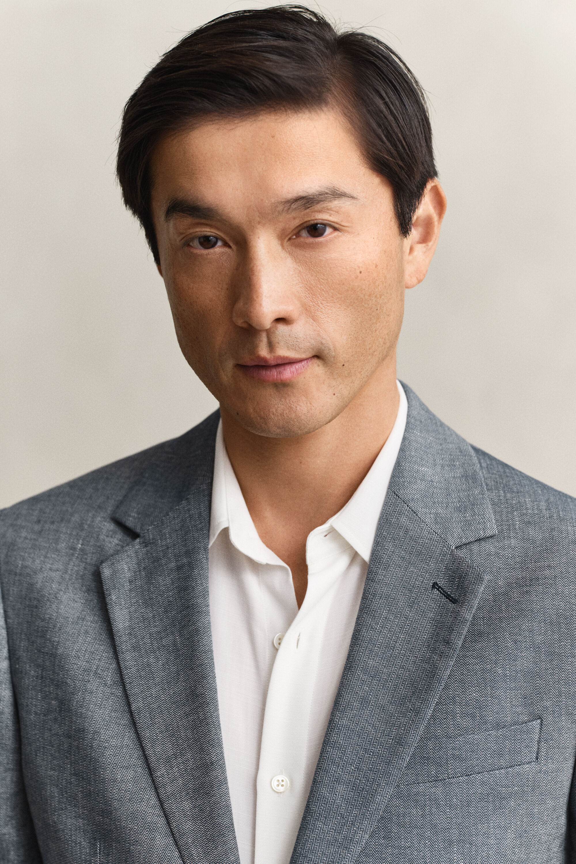 Kalanruotokuvioinen indigonvärinen puvuntakki