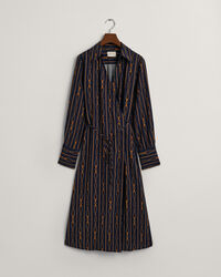 Regular fit ‑mitoitettu raidallinen Rope-kietaisumekko