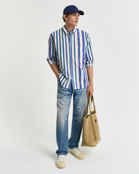 Relaxed fit ‑mitoitettu raitapaita