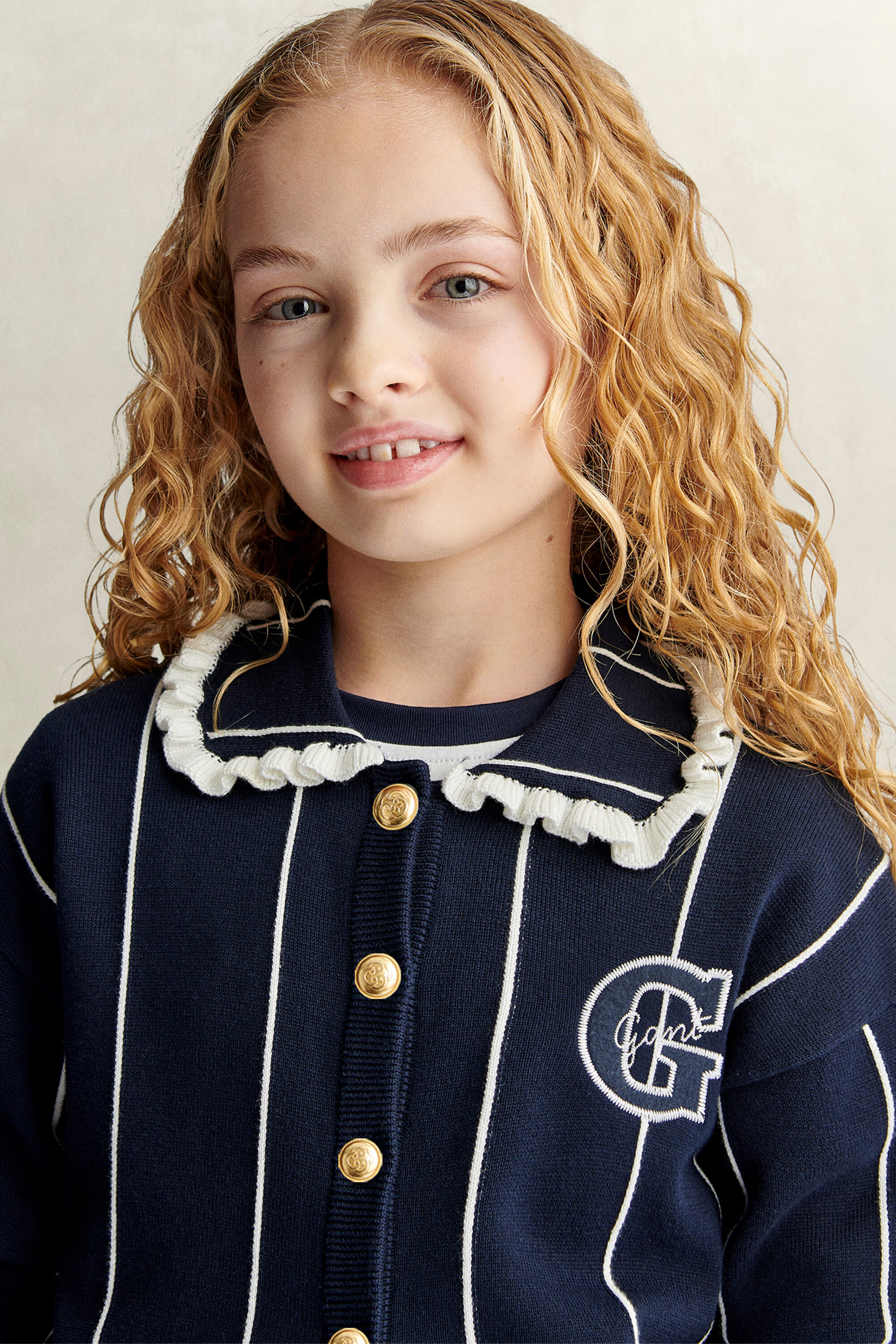 Teen Girls ‑malliston raidallinen neuletakki