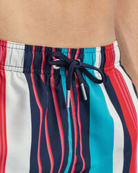 Classic&nbsp;fit ‑mitoitetut uimashortsit raidallisella printtikuosilla